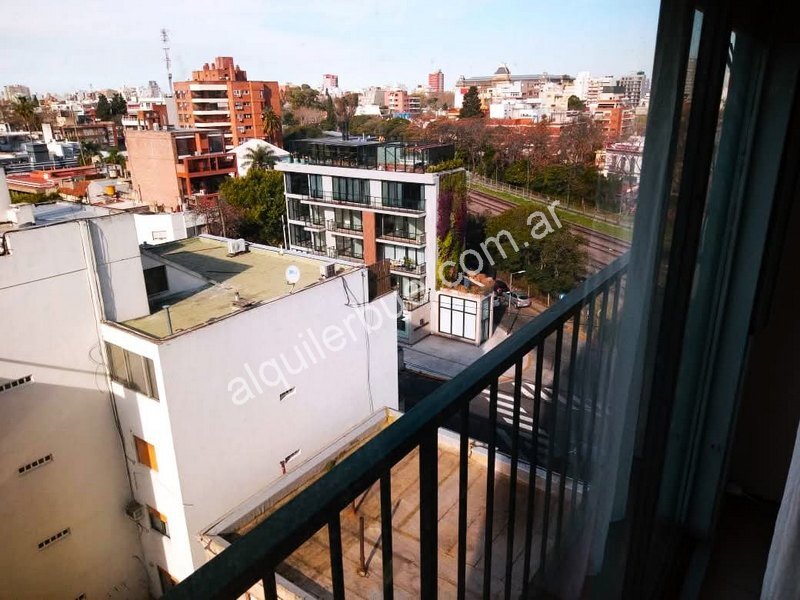 Devoto Alquiler Departamento 40 m. Habitacion y sala con balc�n Frances AMOBLADO 3 adultos